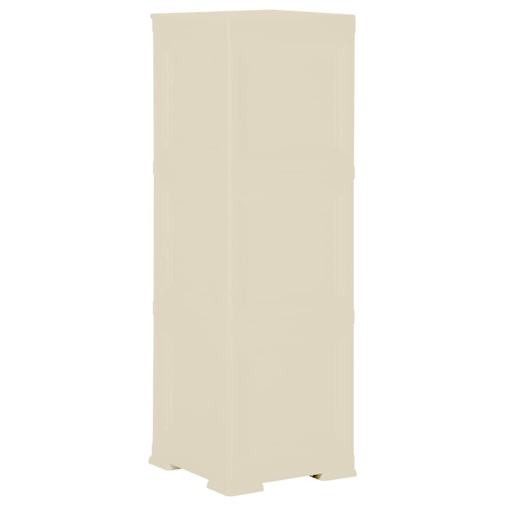 vidaXL Πλαστικό Ντουλάπι Angora Λευκό 40 x 43 x 125εκ. με Σχέδιο Ξύλου