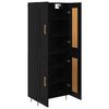 vidaXL Highboard &Mu;&alpha;ύ&rho;&eta; &Omicron;&xi;&upsilon;ά 69,5 x 34 x 180 &epsilon;&kappa;. &Epsilon;&pi;&epsilon;&xi;&epsilon;&rho;&gamma;&alpha;&sigma;&mu;έ&nu;&omicron; &xi;ύ&lambda;&omicron;