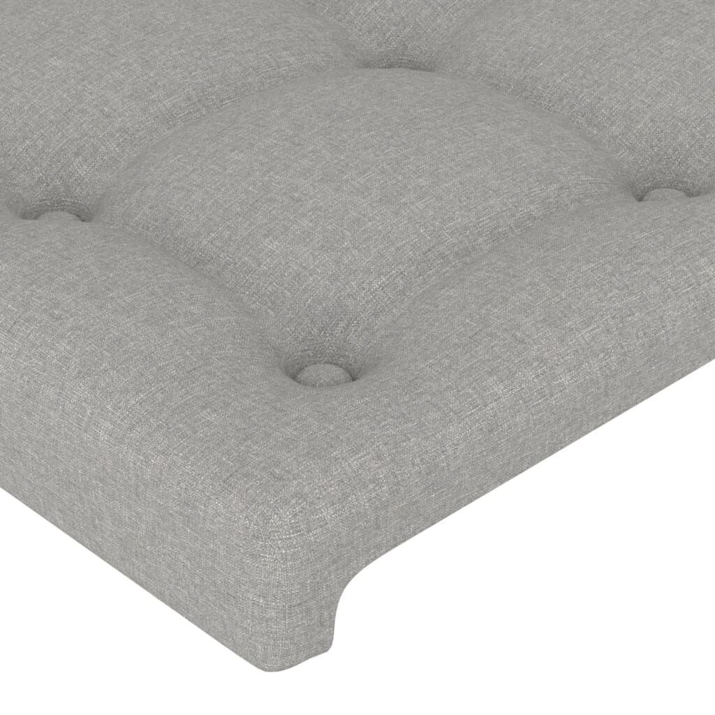 vidaXL Κεφαλάρια Κρεβατιού 2 τεμ. Αν. Γκρι 80 x 5 x 78/88εκ.Υφασμάτινο