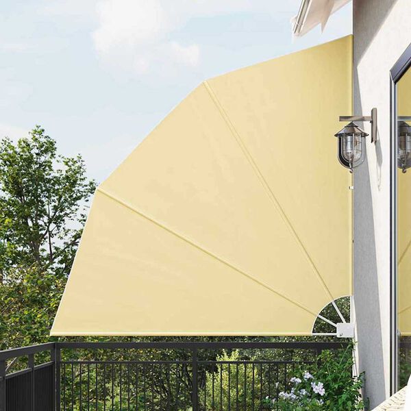 vidaXL Αδιάφανο σκίαστρο μπαλκονιού Άμμος 210 x 210 cm ύφασμα