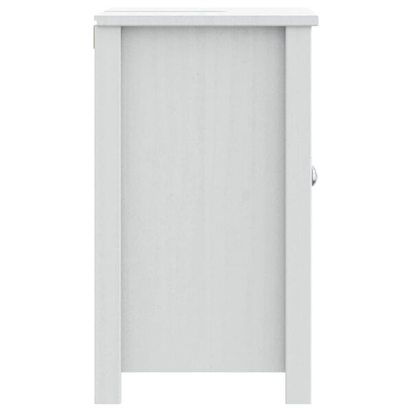 vidaXL Ντουλάπι Νιπτήρα BERG Λευκό 60 x 34 x 59 εκ. Μασίφ Ξύλο Πεύκου