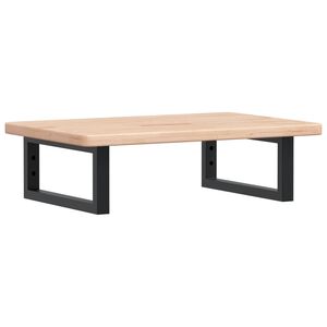 vidaXL Ράφι Νιπτήρα Τοίχου από Ατσάλι / Μασίφ Ξύλο Δρυός