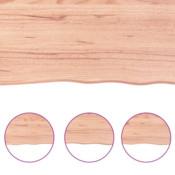 vidaXL Επιφ Τραπεζιού Αν Καφέ 180x60x(2-4)εκ. Επεξ. Μασίφ Ξύλο Δρυός