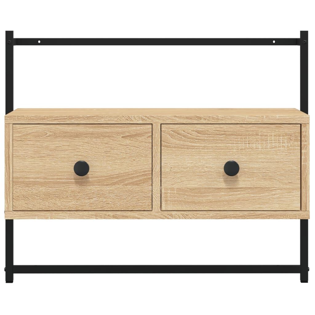 vidaXL Έπιπλο Τηλεόρασης Επιτοίχιο Sonoma Δρυς 60,5x30x51 εκ. Επ. Ξύλο