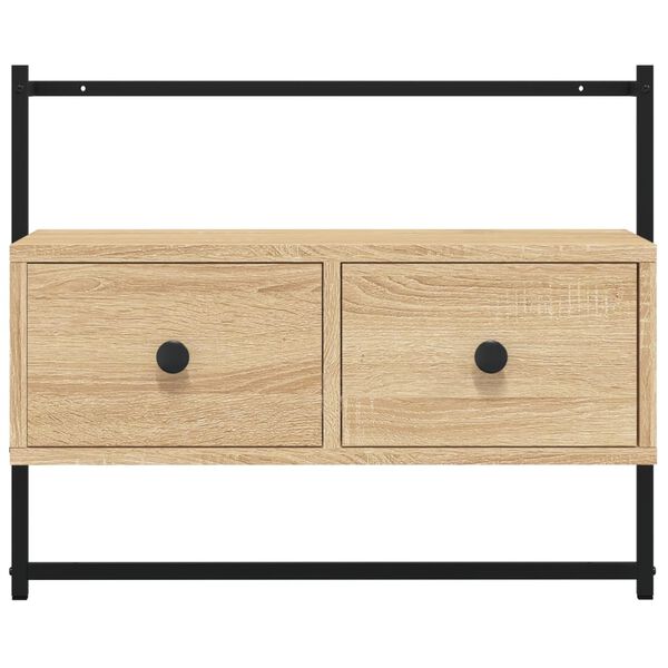 vidaXL Έπιπλο Τηλεόρασης Επιτοίχιο Sonoma Δρυς 60,5x30x51 εκ. Επ. Ξύλο