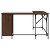 vidaXL Γραφείο Καφέ Δρυς 141x141x75 εκ. από Επεξεργασμένο Ξύλο