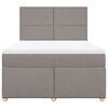 vidaXL &Kappa;&rho;&epsilon;&beta;ά&tau;&iota; Boxspring &mu;&epsilon; &Sigma;&tau;&rho;ώ&mu;&alpha; Taupe 160x200 &epsilon;&kappa;. &Upsilon;&phi;&alpha;&sigma;&mu;ά&tau;&iota;&nu;&omicron;