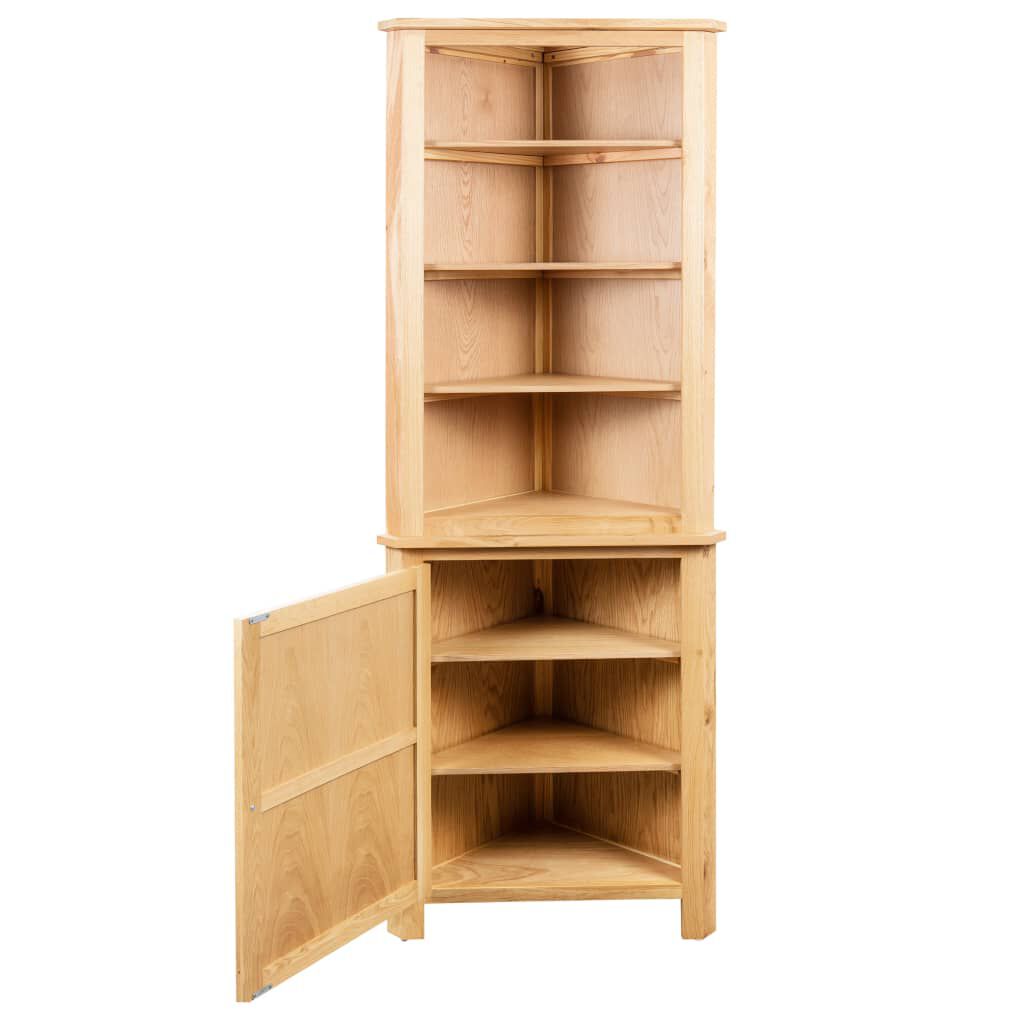 vidaXL Έπιπλο/Ντουλάπι Γωνιακό 59 x 36 x 180 εκ. από Μασίφ Ξύλο Δρυός