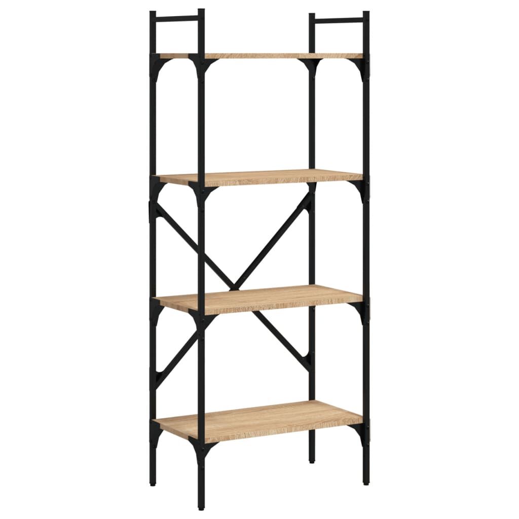 vidaXL Βιβλιοθήκη 4 Επιπέδων Sonoma Δρυς 56x31,5x138,5 εκ. Επεξ. Ξύλο