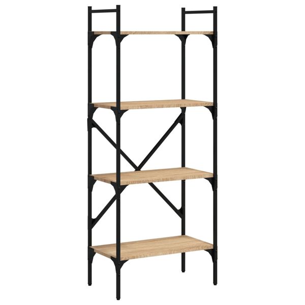 vidaXL Βιβλιοθήκη 4 Επιπέδων Sonoma Δρυς 56x31,5x138,5 εκ. Επεξ. Ξύλο