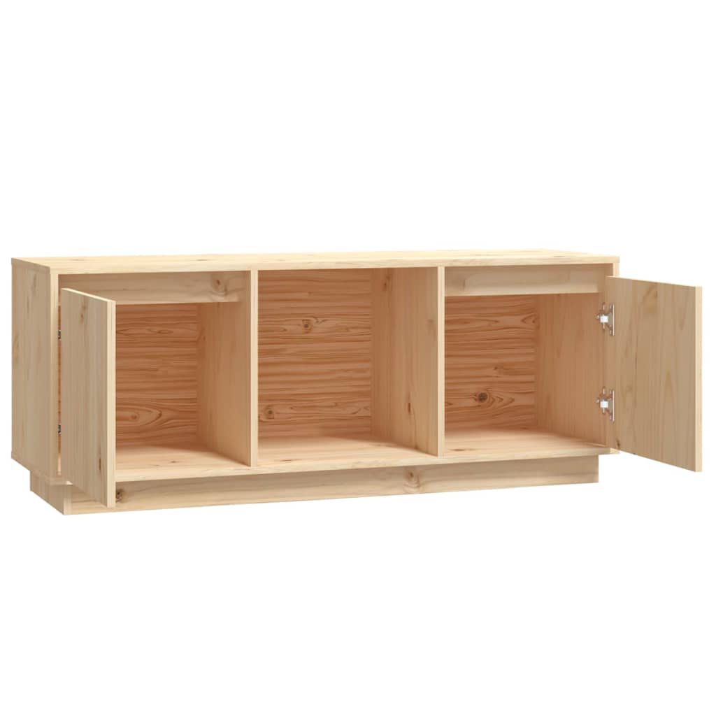 vidaXL Έπιπλο Τηλεόρασης 110,5 x 35 x 44 εκ. από Μασίφ Ξύλο Πεύκου