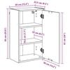 vidaXL Ντουλάπι Μπάνιου Επιτοίχιο Γκρι sonoma 39 x 23.5 x 65 εκ.
