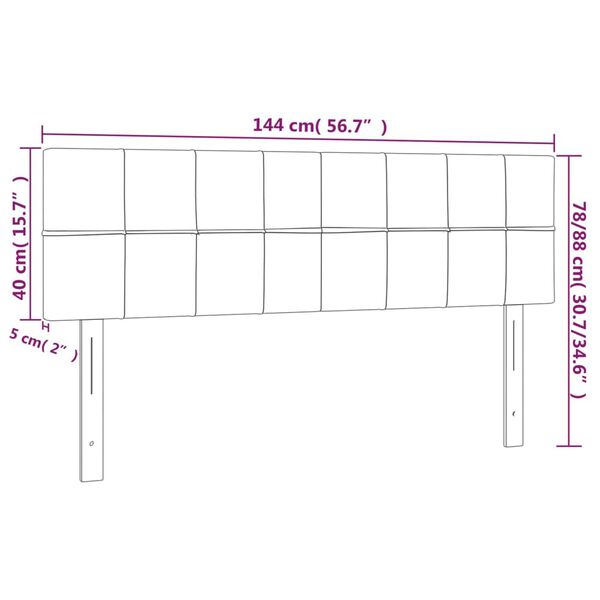 vidaXL Κεφαλάρια Κρεβατιού 2 τεμ. Ροζ 72x5x78/88 εκ. Βελούδινα