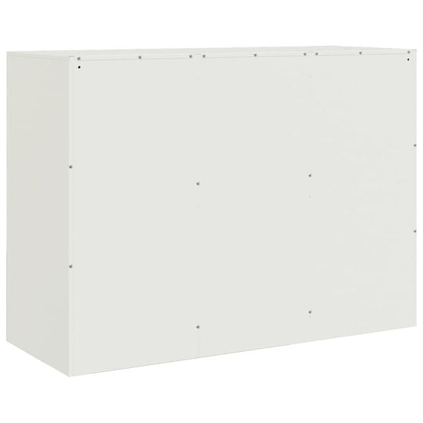 vidaXL Μπουφές Λευκός 99x39x73 εκ. από Ατσάλι
