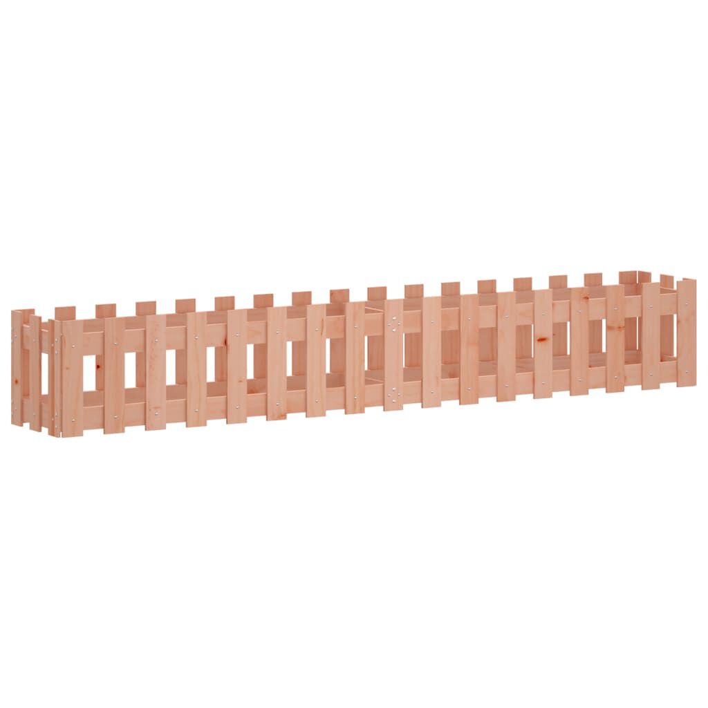 vidaXL Ζαρντινιέρα με Σχέδιο Φράχτη 200x30x30 εκ. Μασίφ Ψευδοτσούγκα