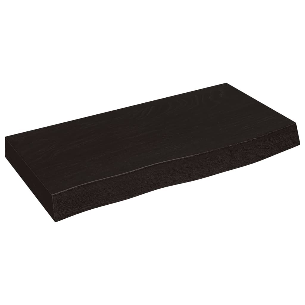 vidaXL Πάγκος Μπάνιου Σκούρο Καφέ 60x30x(2-6) εκ. Επεξεργ. Μασίφ Ξύλο