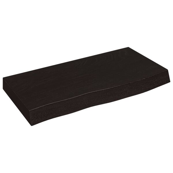 vidaXL Πάγκος Μπάνιου Σκούρο Καφέ 60x30x(2-6) εκ. Επεξεργ. Μασίφ Ξύλο