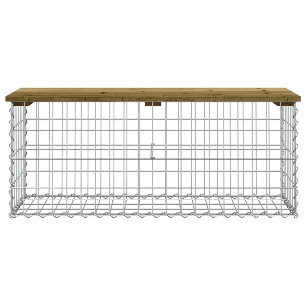 vidaXL Παγκάκι Κήπου Συρματοκιβώτιο 103x44x42 εκ. Εμποτ. Ξύλο Πεύκου