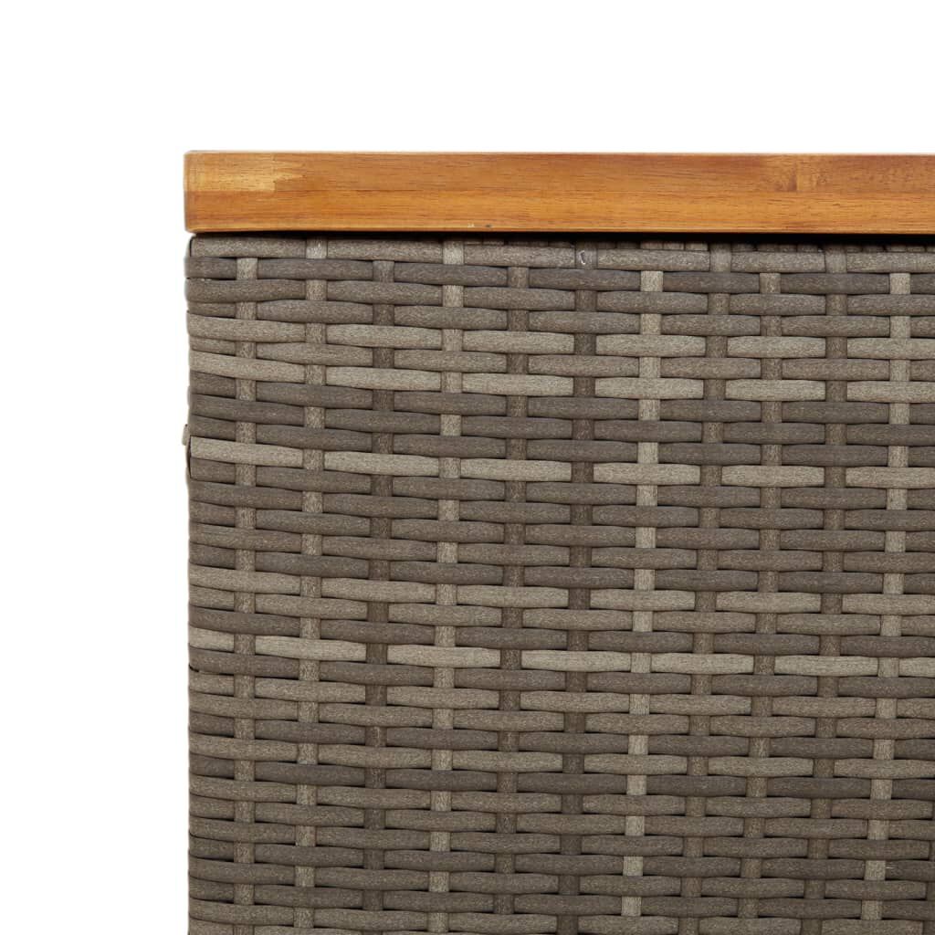 vidaXL Κουτί Αποθ. Κήπου Γκρι 80x40x48 εκ. Συνθ. Ρατάν/Μασίφ Ακακία