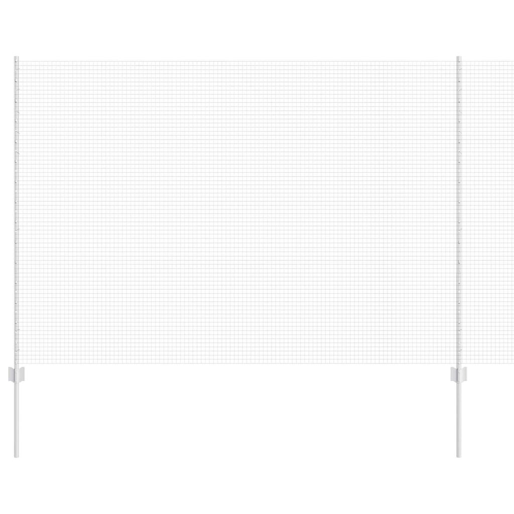 vidaXL Φράχτης Γαλβανισμένος με 10 U Posts Ασημί 1.5x25 μ