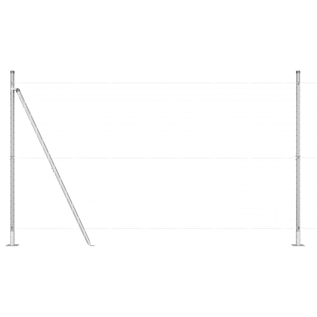 vidaXL Στήλες Φρακτών με Βάσεις 52 τμχ Ø32mm 83,5cm Γαλβανισμένο Ατσάλι