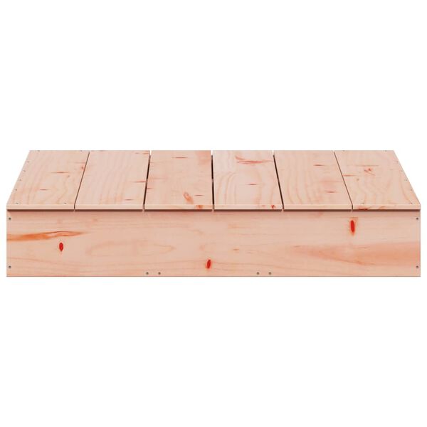 vidaXL Αμμοδόχος με Κάλυμμα 111x111x19,5 εκ. Μασίφ Ξύλο Ψευδοτσούγκας