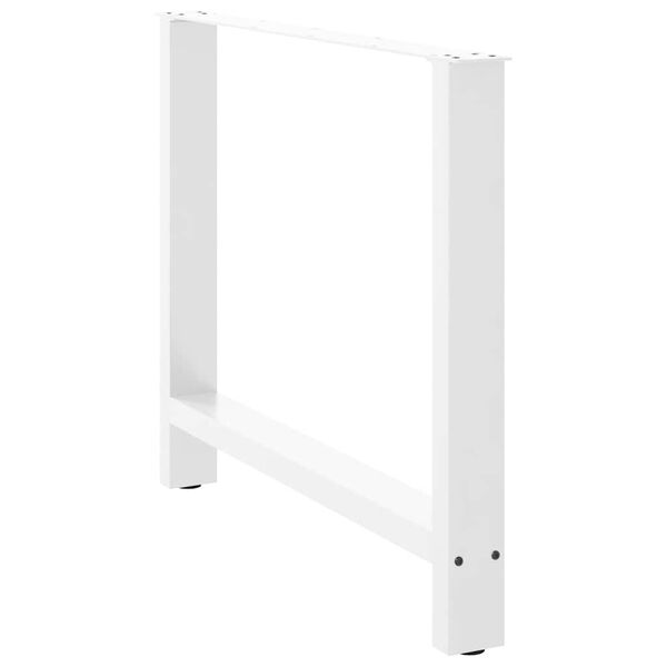 vidaXL Πόδια Τραπεζαρίας 2 τεμ. Λευκά 90x(72-73) εκ. Ατσάλι