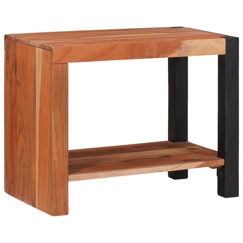 vidaXL Βιβλιοθήκη Καφέ, Μαύρο 50 x 30 x 40 εκ. Στερεό Ξύλο Ακακίας
