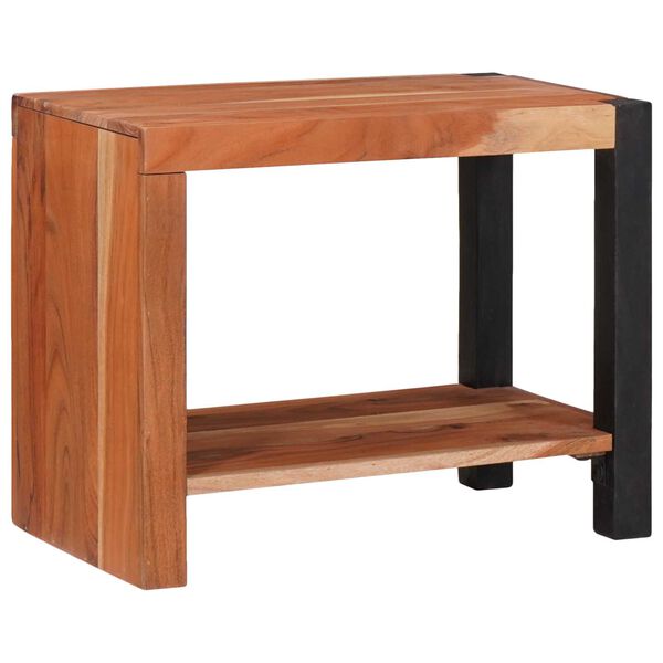 vidaXL Βιβλιοθήκη Καφέ, Μαύρο 50 x 30 x 40 εκ. Στερεό Ξύλο Ακακίας