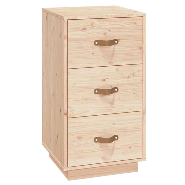 vidaXL Κομοδίνο 40x40x75 εκ. από Μασίφ Ξύλο Πεύκου