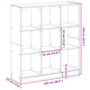 vidaXL Βιβλιοθήκη Sonoma Δρυς 102x32x108 εκ. από Επεξεργασμένο Ξύλο