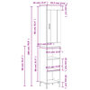 vidaXL Μπουφές Sonoma Γκρι 34,5 x 34 x 180 εκ. από Επεξεργασμένο Ξύλο