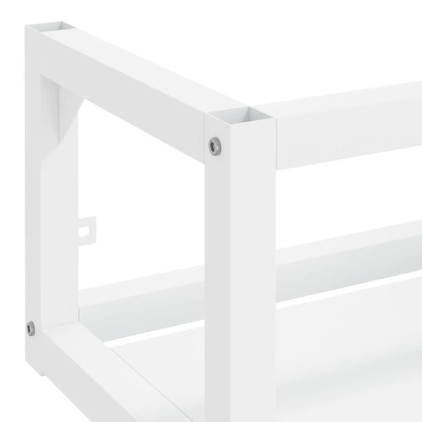 vidaXL Έπιπλο Μπάνιου Επιτοίχιο Λευκό 40 x 38 x 31 εκ. Σιδερένιο