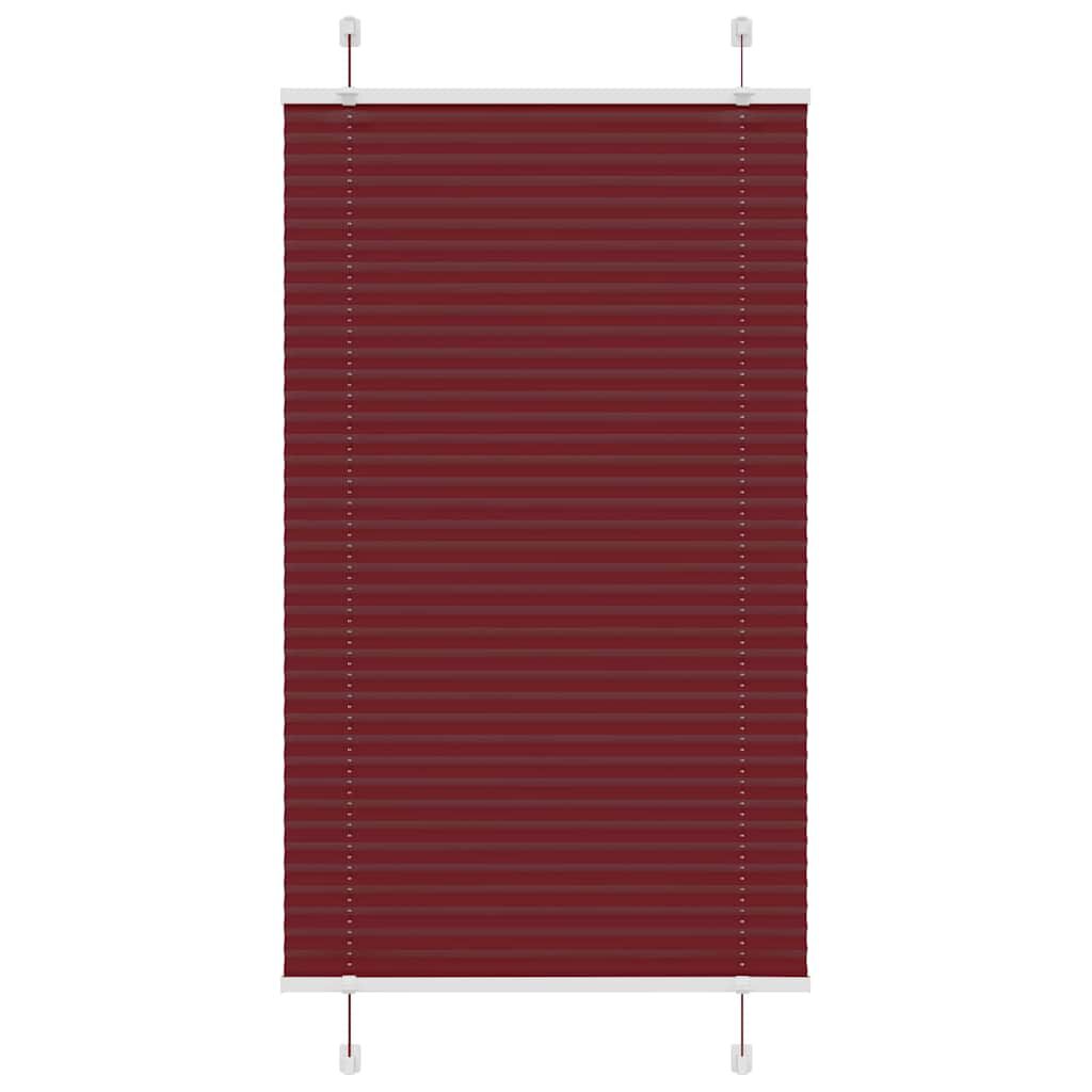 vidaXL Πλισέ περσίδα Μπορντό κόκκινο 75x150 cm Πλάτος υφάσματος