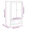 vidaXL Ντουλάπι Μαύρο 60 x 35,5 x 103,5 εκ. από Επεξεργασμένο Ξύλο