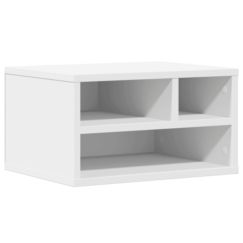 vidaXL Βάση Εκτυπωτή Λευκή 40x32x22,5 εκ. από Επεξεργασμένο Ξύλο