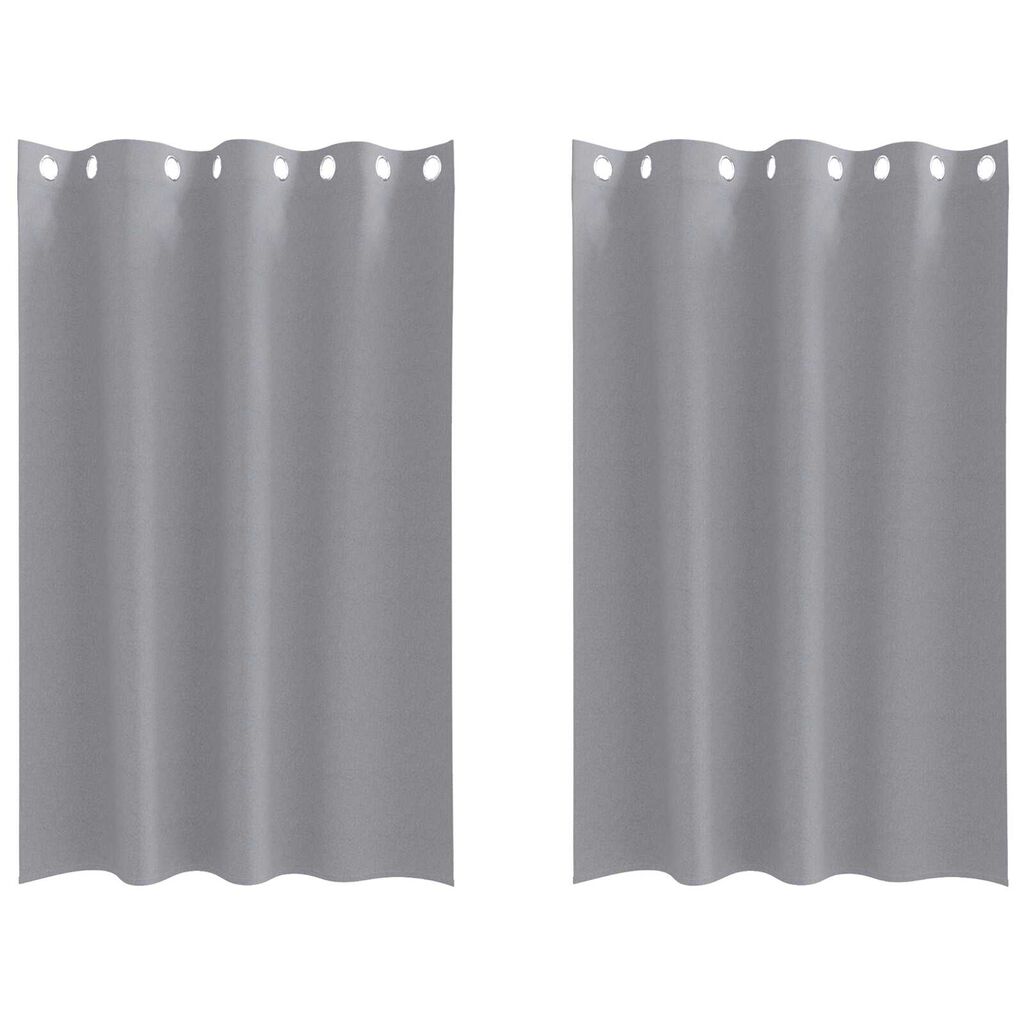 vidaXL Κουρτίνες 2 pcs Ανοιχτό γκρι 175 x 140 εκ. Πολυεστέρας