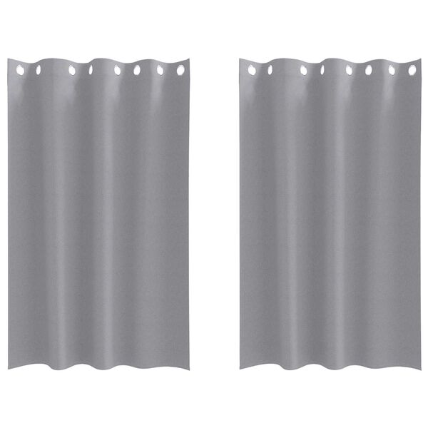 vidaXL Κουρτίνες 2 pcs Ανοιχτό γκρι 175 x 140 εκ. Πολυεστέρας