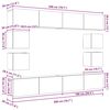 vidaXL Σετ επίπλου τηλεόρασης 8 pcs Μαύρη δρυς 100 x 30 x 30 cm