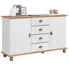vidaXL Πλαϊνό γραφείο με συρτάρι ASKIM Λευκό 133.5 x 40 x 79 εκ.