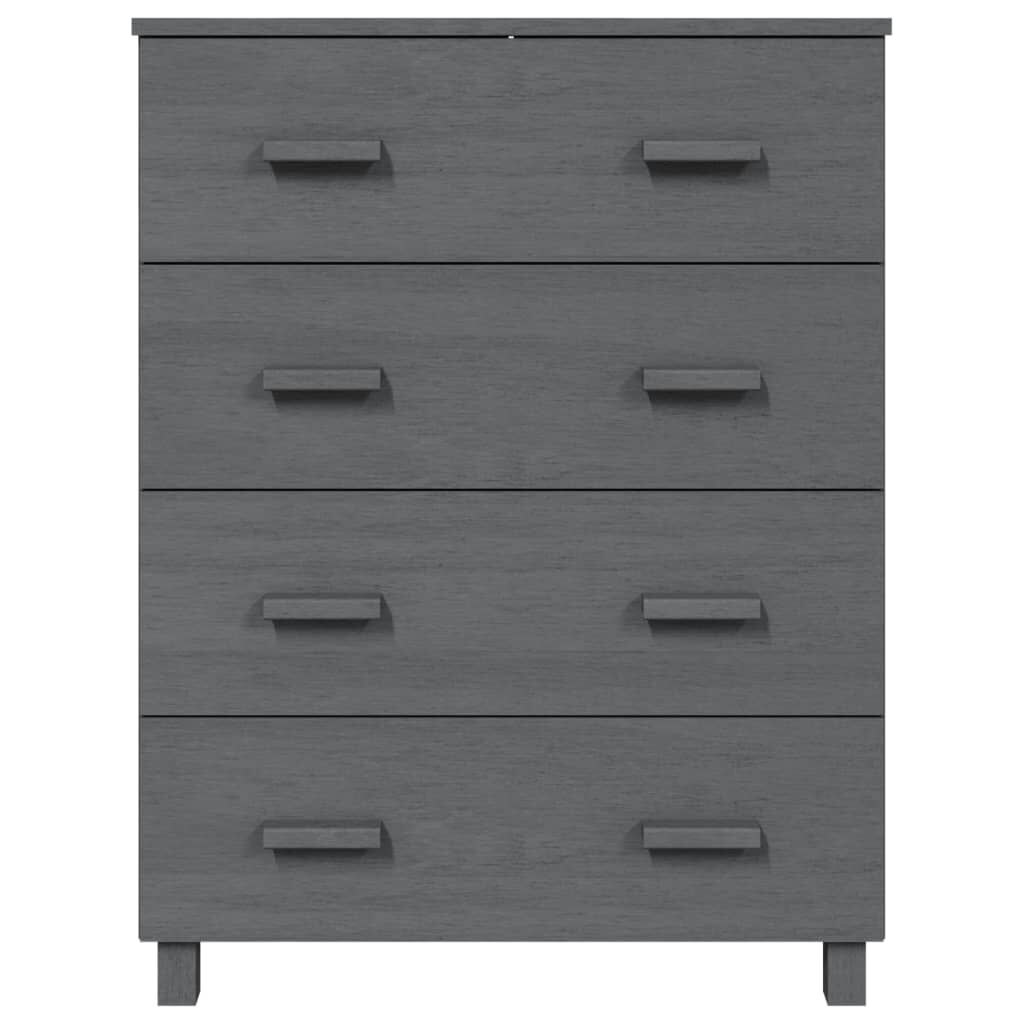 vidaXL Συρταριέρα HAMAR Σκ.. Γκρι 79x40x103,5εκ. από Μασίφ Ξύλο Πεύκου