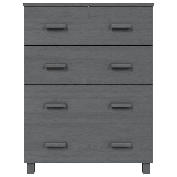 vidaXL Συρταριέρα HAMAR Σκ.. Γκρι 79x40x103,5εκ. από Μασίφ Ξύλο Πεύκου