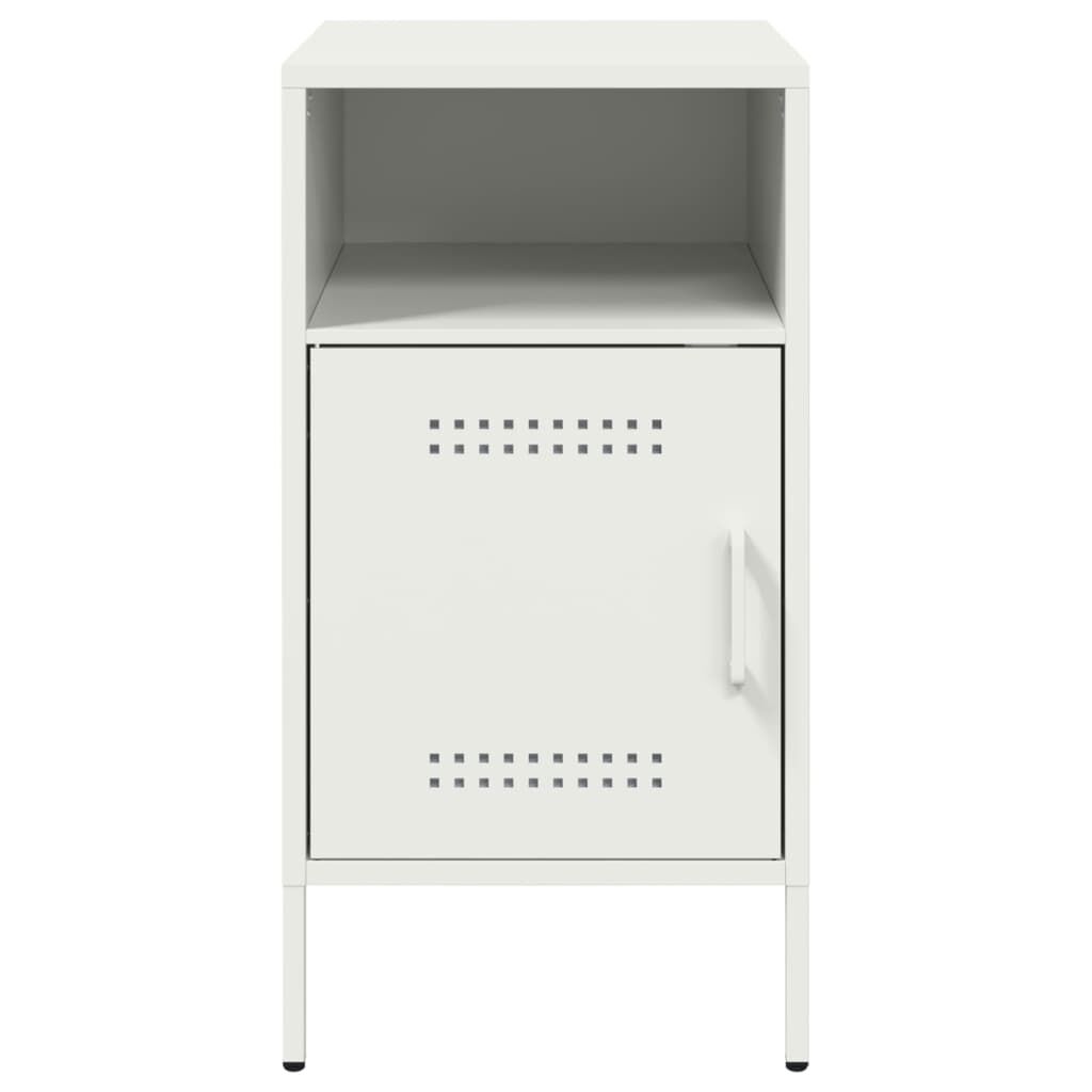 vidaXL Κομοδίνο Λευκό 36x39x68 εκ. από Χάλυβα