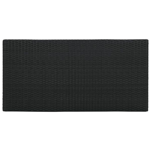 vidaXL Τραπέζι Μπαρ με Ράφια Μαύρο 120x60x110 εκ. από Συνθετικό Ρατάν
