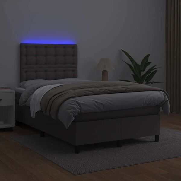 vidaXL &Kappa;&rho;&epsilon;&beta;ά&tau;&iota; Boxspring &mu;&epsilon; &Sigma;&tau;&rho;ώ&mu;&alpha; & LED &Gamma;&kappa;&rho;&iota; 120x190 &epsilon;&kappa;. &Sigma;&upsilon;&nu;&theta;. &Delta;έ&rho;&mu;&alpha;