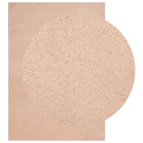 vidaXL Χαλί HUARTE με Κοντό Πέλος Μαλακό/ Πλενόμενο Ροδαλό 160x230 εκ.