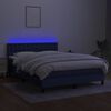 vidaXL &Kappa;&rho;&epsilon;&beta;ά&tau;&iota; Boxspring &mu;&epsilon; &Sigma;&tau;&rho;ώ&mu;&alpha; & LED &Mu;&pi;&lambda;&epsilon; 140x190 &epsilon;&kappa;. &Upsilon;&phi;&alpha;&sigma;&mu;ά&tau;&iota;&nu;&omicron;