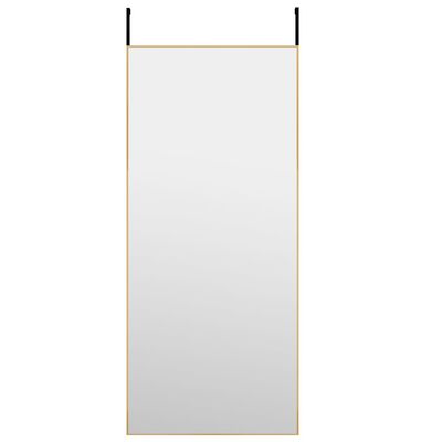 vidaXL Καθρέπτης Πόρτας Χρυσό 40 x 100 εκ. από Γυαλί και Αλουμίνιο