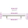 vidaXL Λαβές Ντουλαπιών 10 τεμ. Ασημί 160 χιλ. από Ανοξείδωτο Ατσάλι
