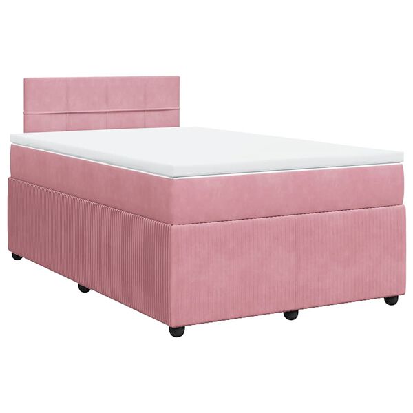 vidaXL &Kappa;&rho;&epsilon;&beta;ά&tau;&iota; Boxspring &mu;&epsilon; &Sigma;&tau;&rho;ώ&mu;&alpha; &Rho;&omicron;&zeta; 120x200 &epsilon;&kappa;. &Beta;&epsilon;&lambda;&omicron;ύ&delta;&iota;&nu;&omicron;